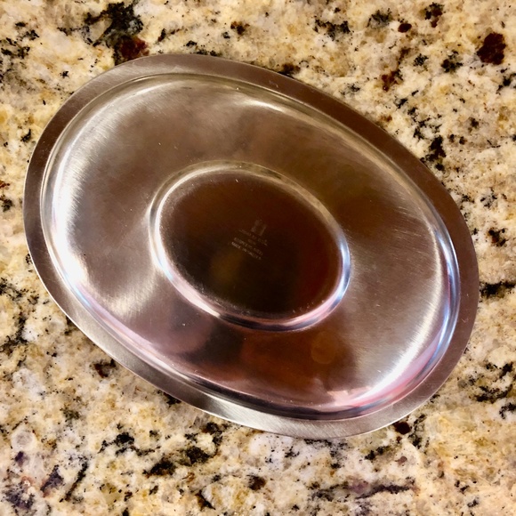 MID CENTURY MODERN Stainless Steel Gravy Boat with Black Wood Handle Vintage - Picture 11 of 16